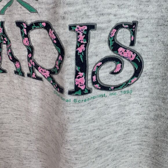 Vintage L’Universite De Paris Long Sleeve Shirt, OSFA/Large, Graphic, Grey, - Picture 2 of 10